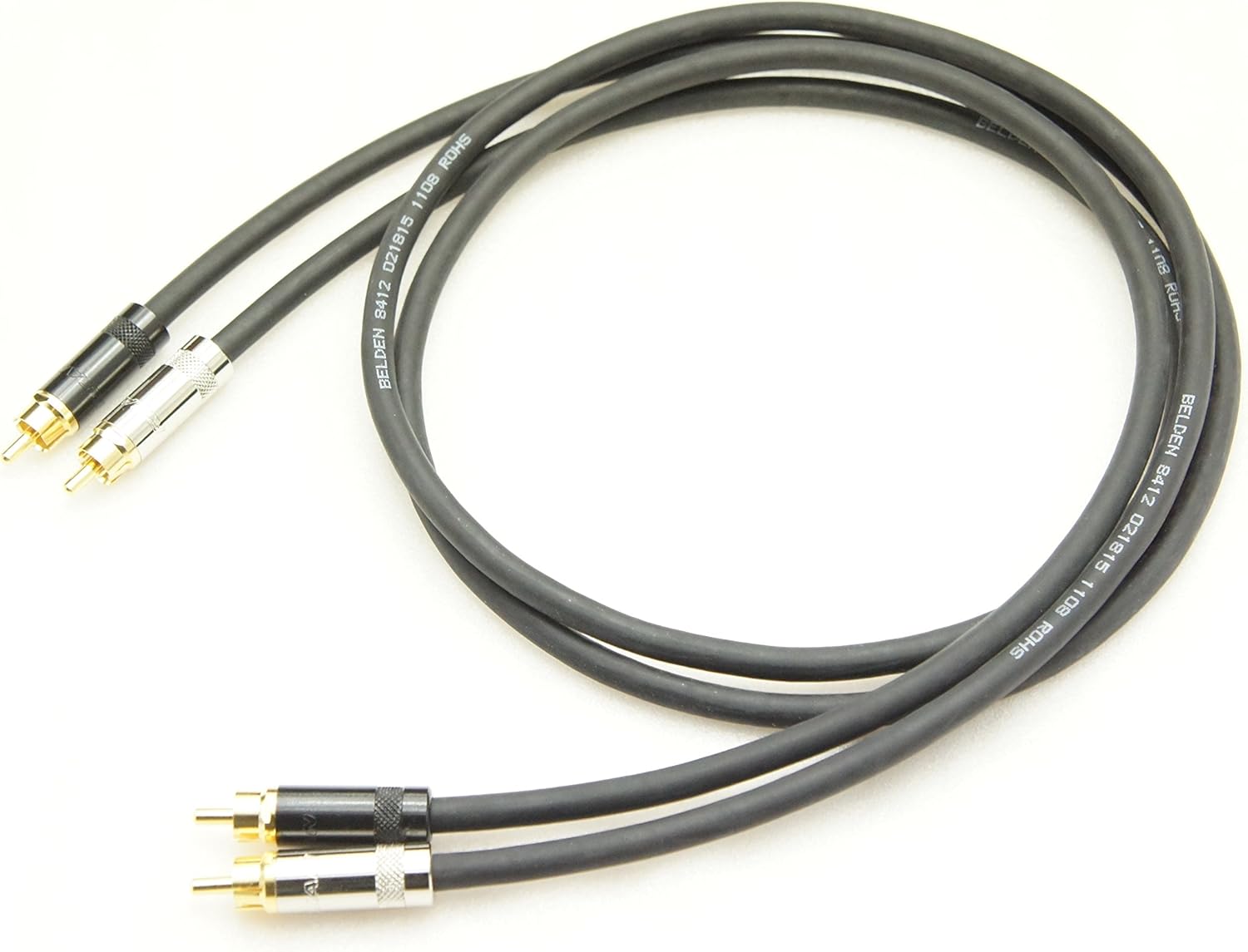 4m×2本 ベルデン8412 RCAケーブル +REAN-NYS352G BELDEN 8412 で RCA ピン